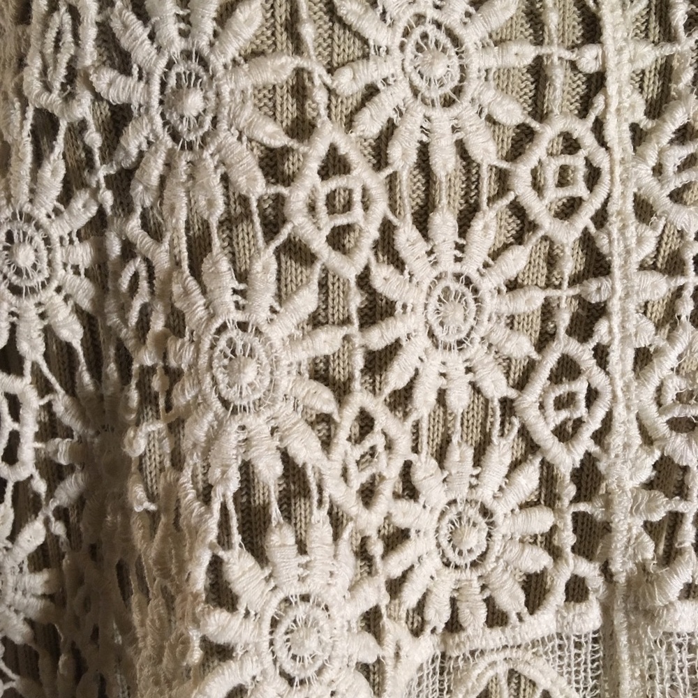 Natural Cotton Poncho Summery Sweet Beautiful - Picture 2 of 6